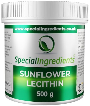 Sunflower Lecithin Powder 500g Premium Quality, Vegan, Non-GMO, Gluten Free – Recyclable Container