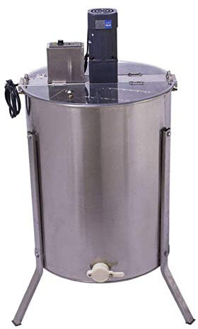 PRIT2016 Acero Inoxidable 4 Marco Extractor de Miel Electrico con Cubierta Transparente, Equipo de Apicultura, Honey Extractor Separator