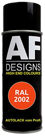 Alex Flittner Designs RAL Bombe de Peinture pour Voiture Laque Spray RAL2002 BLUTORANGE satiné