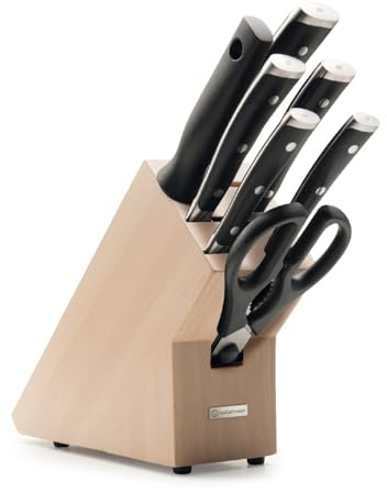 Wüsthof Classic Ikon 7-Piece Knife Block Set, Brown