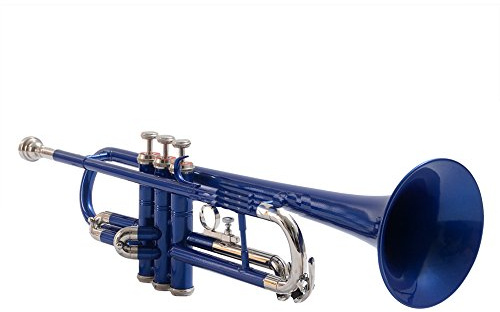 Sound SAGA trumpet BB stigning, premiumkvalitet inklusive munstycke och bärväska (blå)