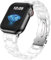 HALLEAST Clear Resin Armband für Apple Watch 38mm 40mm 41mm 42mm 44mm 45mm 49mm,Damen Stylish Harz Link Armband Shining Bracelet Kompatibel mit Apple Watch Ultra SE Serie 8 7 6 5 4 3 2 1,Weiß