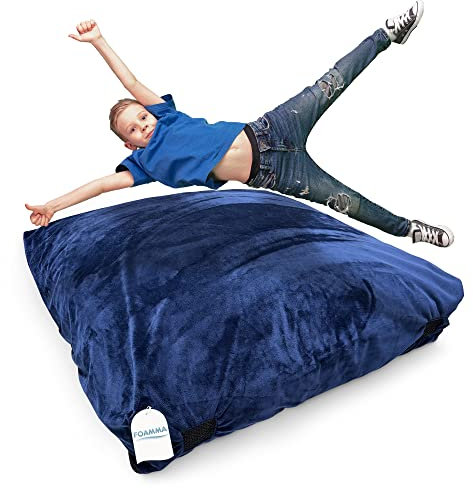 Foamma Crash Pad – (60’’ X 60’) (5 Ft X 5 Ft) – Sensory Crash Pad with Foam Blocks for Autistic Kids, Soft Fabric & Washable Cover – Ideal for Kids and Adults to Jump, Play, or Relax
