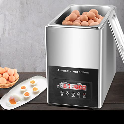 Hot Spring Egg Cooker, Comercial 50 Piezas de Gran Capacidad, Inteligente, automático, Medio hervido, máquina de Huevos hervidos, cocedor de Huevos eléctrico, cocedor de Huevos y d