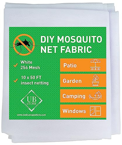 Zanzariera bianca 3x15 metri netti | Rete anti-insetti per soffitti da giardino, terrazze, esterni e finestre | Rete di protezione dagli insetti, a maglia fine | Rete per reti da giardino