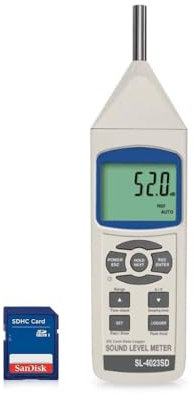 *Spedizione entro 1 giorno* Fonometro portatile integrato in tempo reale (intervallo: da 30 dB a 130 dB) per rumore industriale e teatrale | misurazione del suono industriale | Modello: SL-4035SD