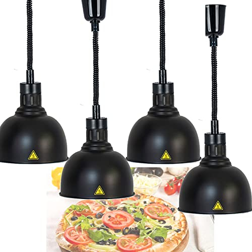Lebensmittelwärmelampe, Lebensmittelwärmelampenwärmer, Buffet-Küchenheizlicht, Catering-Zubehör mit 60–180 cm einziehbarem Federdraht, Restaurant-Kronleuchter, damit Kunden heiße Lebensmittel gen