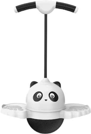 GLANSI Kids Pogo Stick, Jump Stick for Kids, Pogo Jumper with Handle, Anti-Slip Jumping Stick, Waterproof Growing Pogo Sticks, Kindergarten Fitness Exercise Bouncing Ball for Balance Ability, White