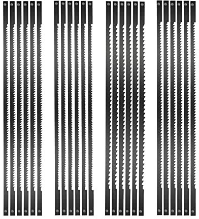 Simpls Lames de Scie à Chantourner, Lame de Scie à Chantourner, Lames de Scie à Chantourner, Lames de Scie à Chantourner avec Goupille, 10/15/18/24 Dents, AdaptéEs au Travail Du Bois