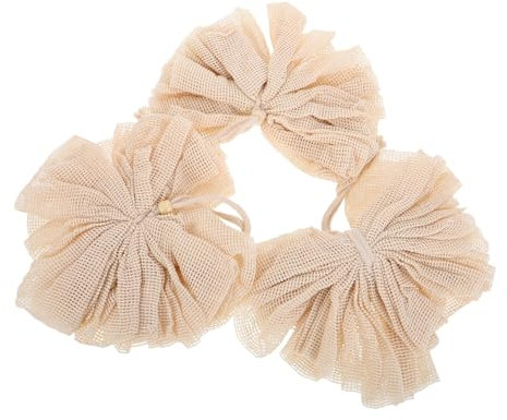 Didiseaon 3pcs Facial Cleansing Net Bath Shower Loofah Body Scrubber Sisal Fiber Soap Bag Exfoliating for Deep Cleansing Spa Shower Scrubber Sponge