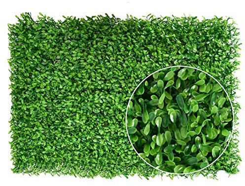 Konstgjort gräs väggpaneler, konstgjorda buxbom-paneler topiary häckväxt 20 st, integritet häckskärm UV-skyddad, utomhus topiary häckväxt lämplig för trädgård, staket, bakgård och dekor