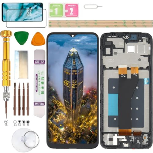 Gadget Troops LCD-skärmmontering för Samsung Galaxy A14 (5G-version) SM-A146P/DSN, A146P/DS, A146U, A146U1, A146P/N, A146P skärmersättningskit