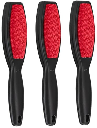 3pcs spazzola per lanugine 9.65x2, 44 pollici spazzole per lanugine a doppia faccia riutilizzabili per vestiti per capelli e detergente per polvere con manico per scarpe per scarpe mobili pulizia