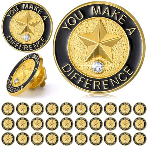 Yunlly 100 Pcs Employee of The Month Lapel Pins, You Make A Difference
