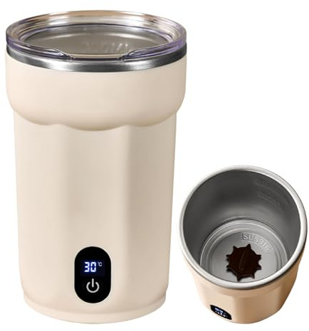 Generico con agitazione magnetica, Alta velocità, X1, da caffè ricaricabile, Bicchiere per miscelazione automatica, Facile da pulire, Per latte, succhi di frutta, cacao, bevande, Casa, Cucina