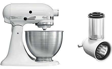 KitchenAid Classic Stand Mixer, 4.8 Litre and Rotor Vegetable Slicer with Shredder