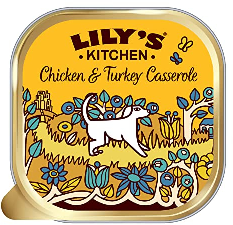 Lily's Kitchen Chicken & Turkey Casserole - Complete Natural Adult Dog Food Wet (10 x 150g Trays)