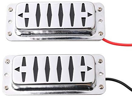 LYWS Mini Humbucker Tonabnehmer Steg und Hals für Les Paul LP Gitarre, Chrom