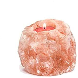 Aromasenses.- Portavelas de Sal del Himalaya 700g-1 kg - Porta Velas 100% Natural - Hecho a Mano - Decoración - Relajación - Meditación (1 und)