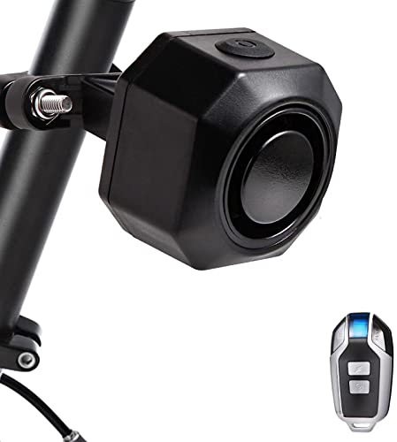 Bike Alarm USB Rechargeable Wireless Remote Vehicle Alarm Smart Antitheft Vibration Horn with Motion Sensor Waterproof 110db Bike Horn for Ebikes Bicycle Motorcycle Scooter