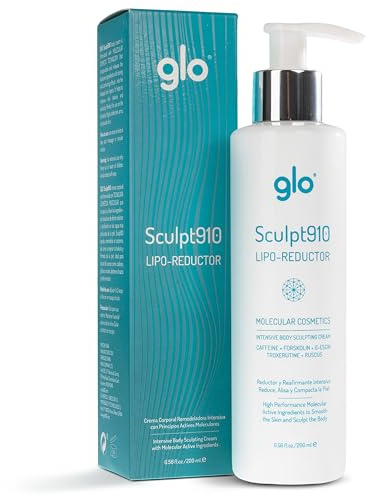 Glo - Crema Corporal Anticelulítica Sculpt910 | Reduce la Piel de Naranja y la apariencia de celulitis | Flacidez en Muslos, Rodillas y Brazos | Todo Tipo de Pieles | 200 ml