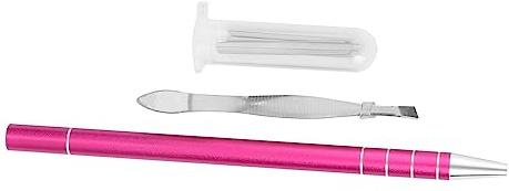 Operitacx Friseurstift Mit Gravur Edelstahl Kompakt Haarschneidewerkzeug Satz Für Augenbrauenformung Bartschneiden Friseursalon Zubehör