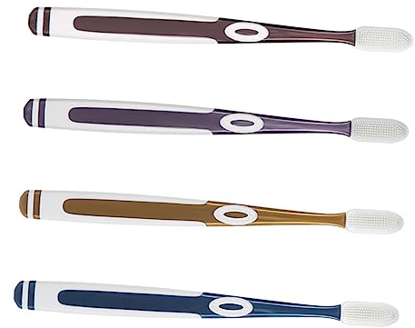 KOMBIUDA 1 Satz 4st Nano-zahnbürste Silikonzahnbürste Für Erwachsene Handzahnbürste Babyzahnbürste Familie Silikonzahnbürste Zahnpflege Zahnbürste Aktivkohle Erröten Tpu So Weich Reisen