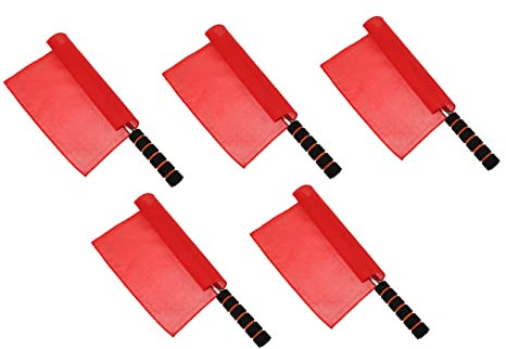 HONMEET Schiedsrichter Flaggen 5 Stück Signalflaggen Aus Robustem Material Handgeführte Leitflaggen Für Rennen Und Sportveranstaltungen