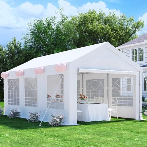 Devoko Carpa para Fiestas 3x6,Carpas para Exteriores,Cenador Protección UV 50+,Gazebo para Bodas, Fiestas, Reuniones, Encuentros en Patios Ajardinados,Blanco