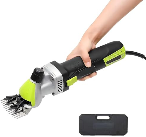 ORIDLECTAL Tondeuse Chevaux et Mouton, Tondeuse Animaux 850W, 6 Vitesses, 13 Dents, Réglage Tension Lame, 110V/220V, EU Plug, Entretien Simplifié 220V