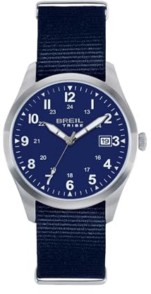 Breil, Collezione Recon, Orologio Uomo, Orologio Solo Tempo al Quarzo con Datario, Cinturino in Tessuto, Cassa in Acciaio Satinato 39 mm, WR 5 ATM, Idea Regalo Uomo