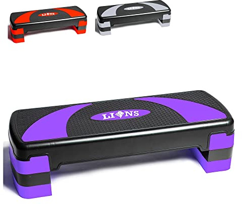 FAIRWAYUK Steppers for Exercise Workout - 3 Level Adjustable Height Non Slip Aerobic Step Platforms, Cardio Home Gym Equipment Fitness Step Workout Training