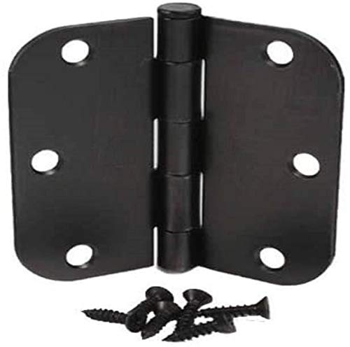 AISENPARTS 3.5x3.5 (90mm) Inch Oil Rubbed Bronze Door Hinges Suit Internal with 5/8 Radius Corners 2.2mm Thickness