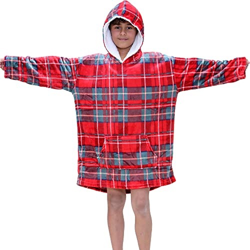 A2Z 4 Kids Oversized Hoodie Blanket Soft Fleece Kangaroo Pocket