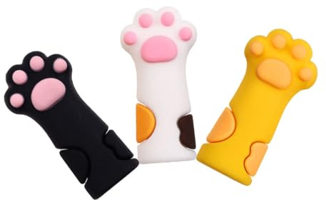 FOMIYES Funda Protectora De Silicona Para Tijeras De Cutículas Diseño De Pata De Gato 6 Unidades Colores, y Accesorios Para Manicura y Pedicura Segura