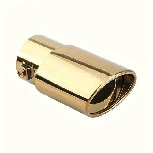 Tubo Scarico Auto Terminale Universale Per Auto, Calibro 63Mm, In Acciaio Inossidabile, Con Tubo Di Scarico Dritto E Curvato, Silenziatore Finale Scarico Punta Coda