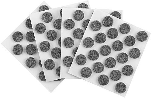 SoftTouch 3/8 Round Mini Self-Stick Furniture Slider Felt Pads for Hard Surfaces, Noise-Reducing Adhesive Furniture Moving Pads for Beds, Sofas, Dressers, 84-Count, Gray