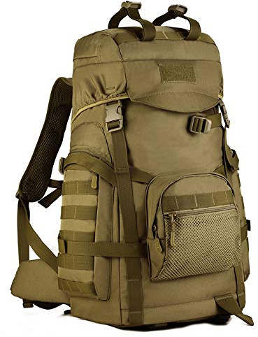YUHAN Tactical Backpack, 60L Hiking Backpack Military Army Combat Rucksack MOLLE Trekking Rucksack Trekking Backpack Green