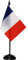 ANLEY France - Juego de banderas de escritorio de lujo - Bandera de escritorio francesa en miniatura de 6 x 4 pulgadas con poste sólido de 12 - Colores vivos y resistente a la decoloración