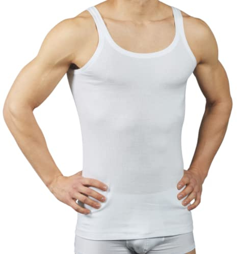 VP PINUCCIO VENEGONI Set 3 Canottiere Uomo Intimo Costine; Made in Italy 100% Cotone Mercerizzato; Canotta Spalla Stretta Intima Bianca Nera Smanicata; Canotte estive Smanicato Uomo