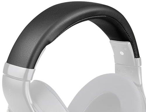 SOULWIT Proteinläder Huvudband överdrag för Sennheiser HD579/HD595/HD595SE/HD598/HD598SE/HD598CS/HD598SR/HD599/HD599SE Hörlurar, Ersättnings headband pad Reparation Del - Svart
