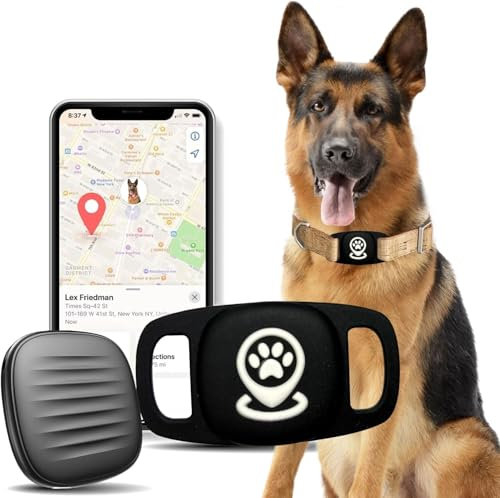 Tracker Hund, Hundetracker mit Halsbandhalterung, Intelligenter Tiertracker, Hundetracker mit Keine Monatlichen Gebühren für Location Tracking, Arbeit mit Find My, Nicht GPS Tracker Hund, nur iOS