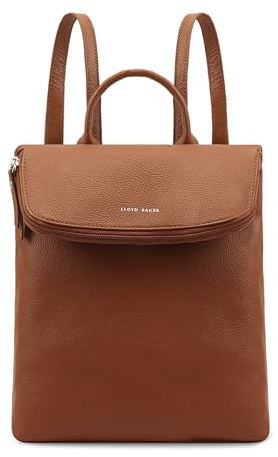 Lloyd Baker London – AGRA Backpack: 100% Genuine Full Grain Leather Women's Backpack- CARAMEL CAFÉ (Tan)