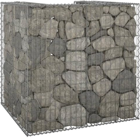Générique Mur en Gabion pour Poubelle Acier galvanisé 110x100x110 cm,Cache-conteneurs à déchets,24.55KG-151298