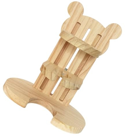 TOYANDONA Supporto Regolabile Per Bottiglia D'acqua Per Piccoli Animali in Legno Naturale, Portaborraccia Antiribaltamento Per Criceti, Conigli e Roditori, Accessorio Per Forniture Animali Domestici