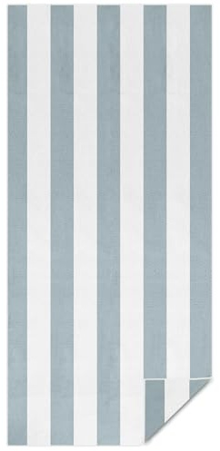 flintronic Grande Serviette de Plage 180 x 80 cm, Grande Serviette de Plage en Microfibre, éponge à Rayures