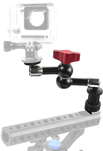 NovelGoal Braccio magico articolato da 7 pollici, supporto regolabile per monitor fotocamera con vite da 1/4 per DSLR Action Camera Monitor LCD/luci LED (braccio magico da 7 pollici)