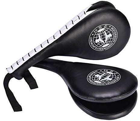 1 Paar Taekwondo DoppelPads, für Tae Kwon Do Karate Kickboxen Training TKD Kicking Pad Praxis Target Training Double Face Foot Pad Kampfsport Ausrüstung Sportartikel Paddel