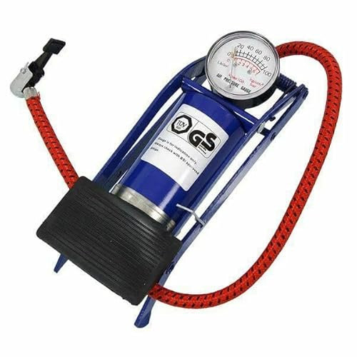 Unibos | Pressure Bike Floor Pump, Barrel Foot Pump, Single Cylinder Bike Pump Bike Floor Pump Portable Bicycle Pump Tire Pump Road Bike Floor Air Inflator Pump with Pressure Gauge & Smart Valve