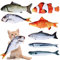 Anyasen Spielzeug mit Katzenminze 7 Stück Fisch Spielzeug Katzen Fisch Katze Katzenminz Kissen Kauen Spielzeug Katze Interaktive Spielzeug Simulation Fisch Spielzeug Plüsch Fisch für Katze Kätzchen